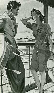 Wartime Colliers Magazine Illustration