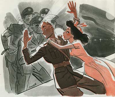 Wartime Colliers Magazine Illustration