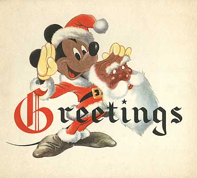 50s Disney Xmas Cards